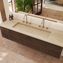 Gliese Plus Travertine Vanity Top Side View