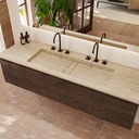 Hatysa Plus Travertine Vanity Top Side View