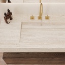 Cassiopeia Plus Slim Marble Wall-Hung Washbasin Travertine Marble Top View