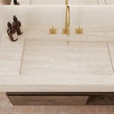 Hatysa Plus Slim Marble Wall-Hung Washbasin Travertine Top