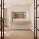 Andromeda Plus Deep Marble Wall-Hung Washbasin Travertine Overview