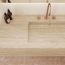 Cassiopeia Plus Deep Marble Wall-Hung Washbasin Travertine Top