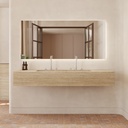 Andromeda Plus Deep Marble Wall-Hung Washbasin Travertine Front