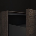 Athena Wood Edge Bathroom Cabinet | 1 Drawer · 1 Shelf Dark Push