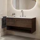 Athena Wood Vanity Unit with Corian® Basin | 1 Drawer · 1 Shelf Dark Std Side