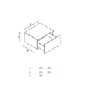 Gaia Classic Bathroom Cabinet | 1 Drawer · Mini Technical Drawing