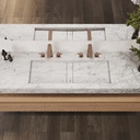 Hatysa Plus Slim Marble Wall-Hung Washbasin Carrara Top