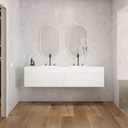 Gaia Corian® Edge Vanity Unit with Corian® Basin | 2 Aligned Drawers GW 12cm Push Front