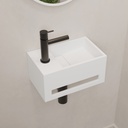 City Mini Corian® Wall Hung Washbasin right Side