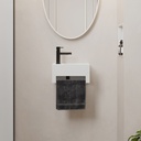 City Mini Corian® Wall Hung Washbasin Right Front