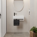 City Corian® Wall Hung Washbasin Right Overview