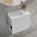 Orchid Corian® Wall Hung Washbasin Left Side