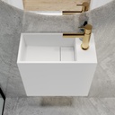 Orchid Corian® Wall Hung Washbasin Left Top