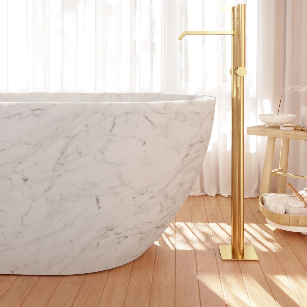 Zurich Carrara Marble Bathtub Detail