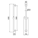 EloX Shower Rail - 1455794 Bruma TD