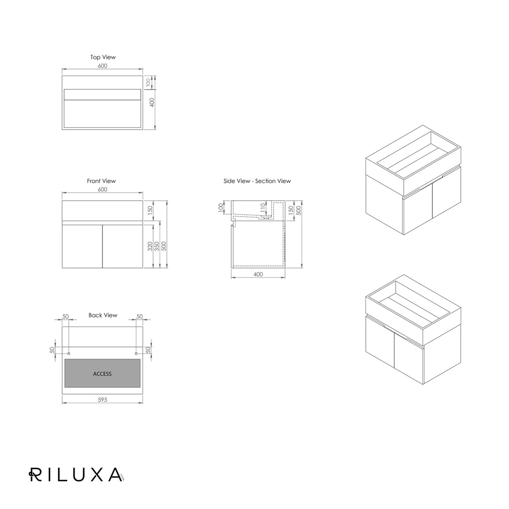 Rosy Wall-Mounted Vanity Unit TD