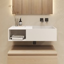 Jacobs Wall-mounted Washbasin 80 White Right Front