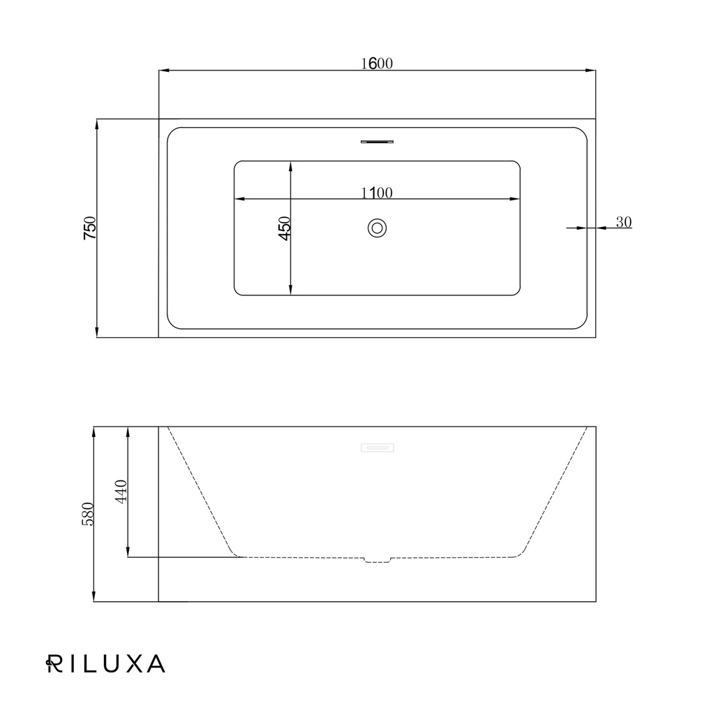 Melbourne Freestanding Bathtub 160 td