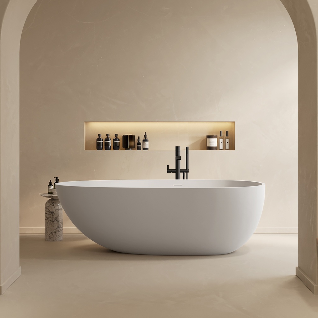 Toulouse Large Freestanding Bathtub 180 White Front