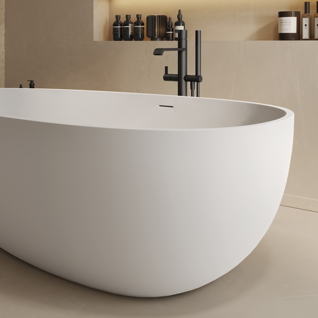 Toulouse Large Freestanding Bathtub 180 White Detail