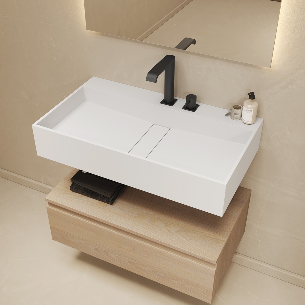 Lavatera Neo Wall-Mounted Washbasin 80 Side