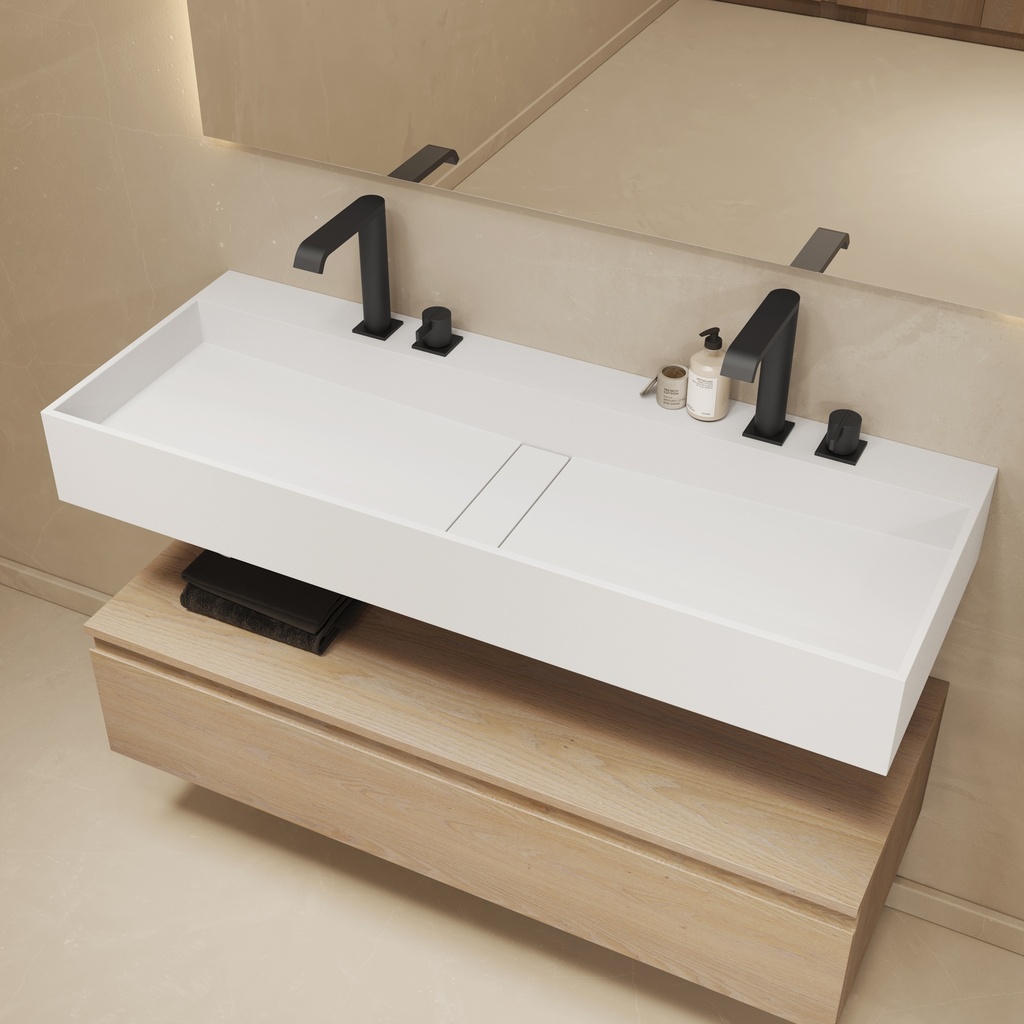 Lavatera Neo Wall-Mounted Washbasin 120 Side