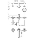 Deck-Mounted Single Lever Bathtub Tap - 20316102 Tres TD