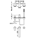 Deck-Mounted Single Lever Bathtub Tap - 21116103 Tres TD