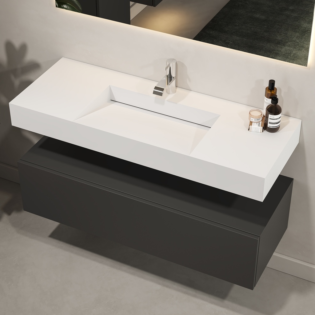 Nemesia Wall-Mounted Washbasin 120 side