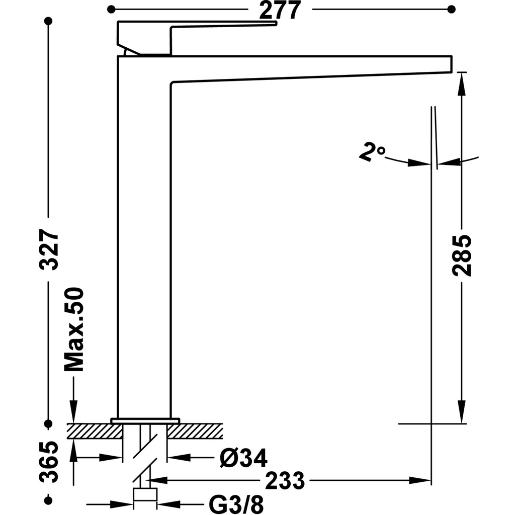 Single Lever Washbasin Mixer - Tres 20210305 TD