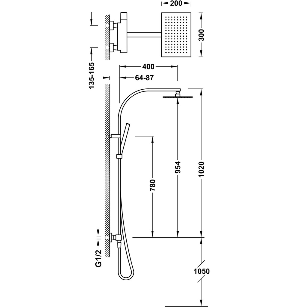 Wall-Mounted Shower Tap - 20219101 Tres TD