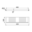 Shelf 400 mm - 1880006 Bruma TD