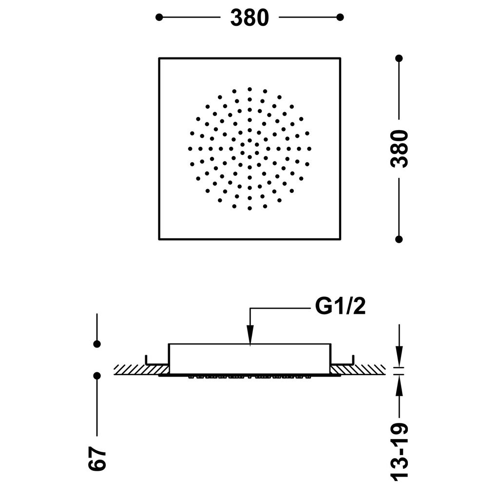 Ceiling-Mounted Shower Head  - 29995301 Tres TD