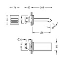 Wall mounted rim spout with cascade outlet - 107181 Tres TD