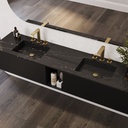 Andromeda Marble Double Vanity Top Marquina Side