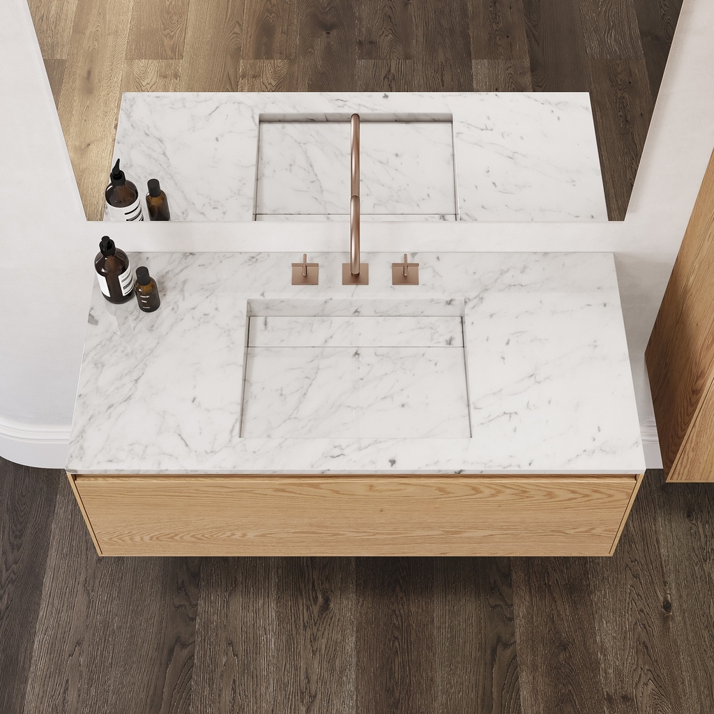 Cassiopeia Marble Single Vanity Top Carrara Top