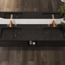 Cassiopeia Marble Double Vanity Top Marquina Top