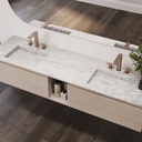 Gliese Marble Double Vanity Top Carrara Side