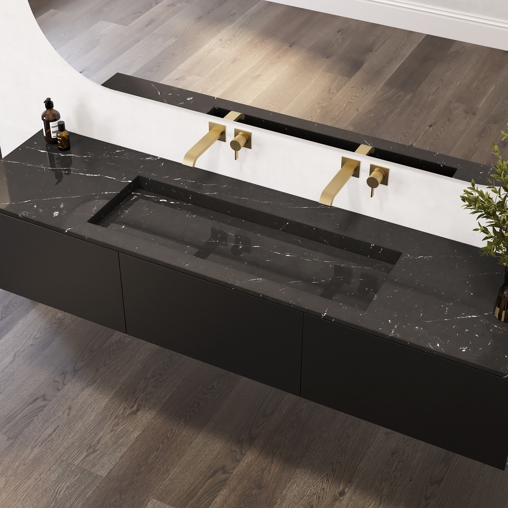 Gliese Plus Marble Vanity Top Marquina Side