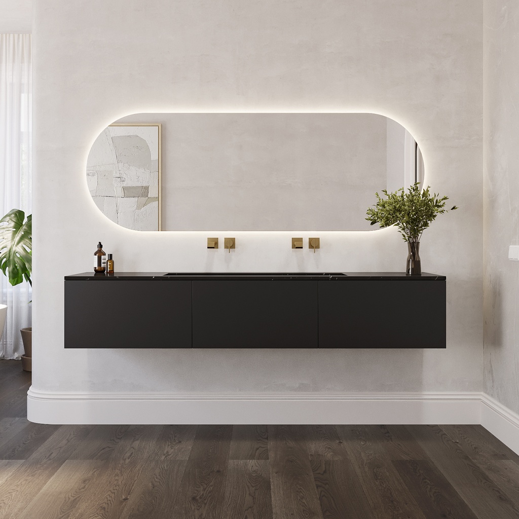 Gliese Plus Marble Vanity Top Marquina Front