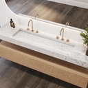 Gliese Plus Slim Marble Wall-Hung Washbasin Carrara Side