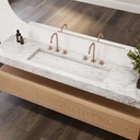 Gliese Plus Slim Marble Wall-Hung Washbasin Carrara Side