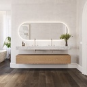 Gliese Plus Slim Marble Wall-Hung Washbasin Carrara Front