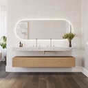 Gliese Plus Slim Marble Wall-Hung Washbasin Carrara Front