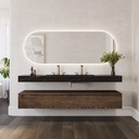 Hatysa Plus Slim Marble Wall-Hung Washbasin Marquina Front