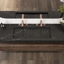Hatysa Plus Slim Marble Wall-Hung Washbasin Marquina Top