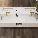 Perseus Marble Double Vanity Top Carrara Top