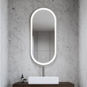 Coal Mirror with LED Inox Front