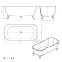 Miram Freestanding Bathtub 160cm td