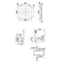 Breeze Thermostatic Concealed Shower Set with Rain Shower and Handshower 500x500mm - Bruma TD